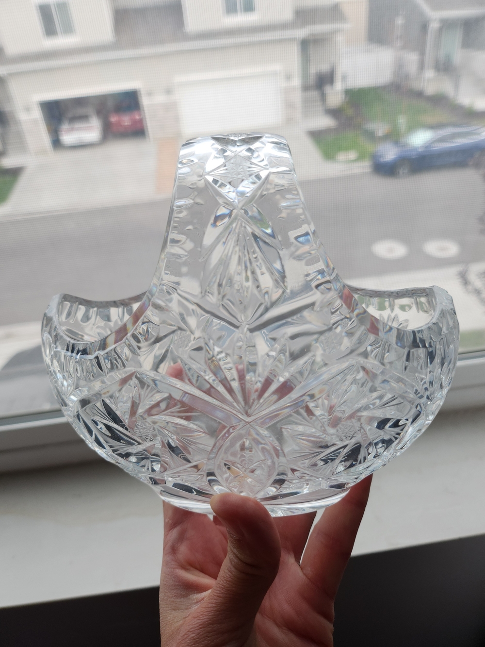 VTG Hand-Cut Crystal Basket